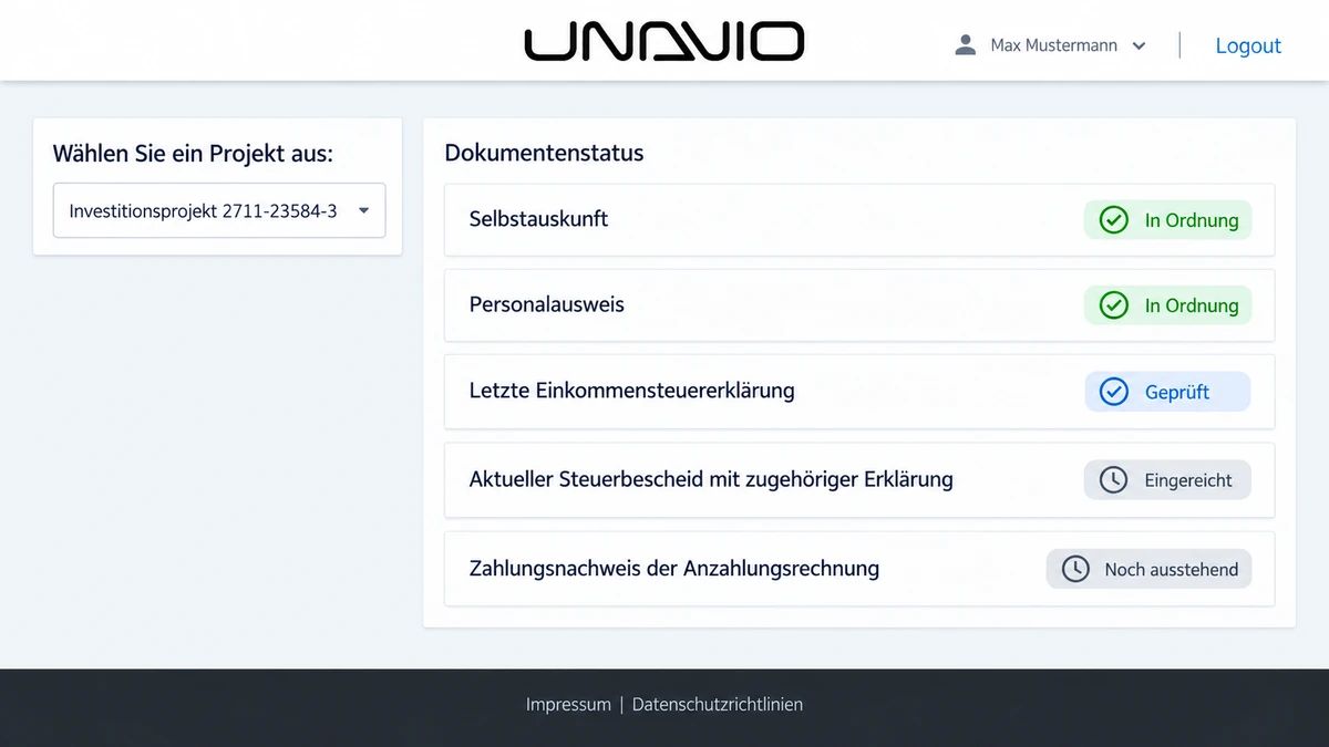 Welche Unterlagen fehlen noch? Die Antwort stand in einer Excel-Checkliste.